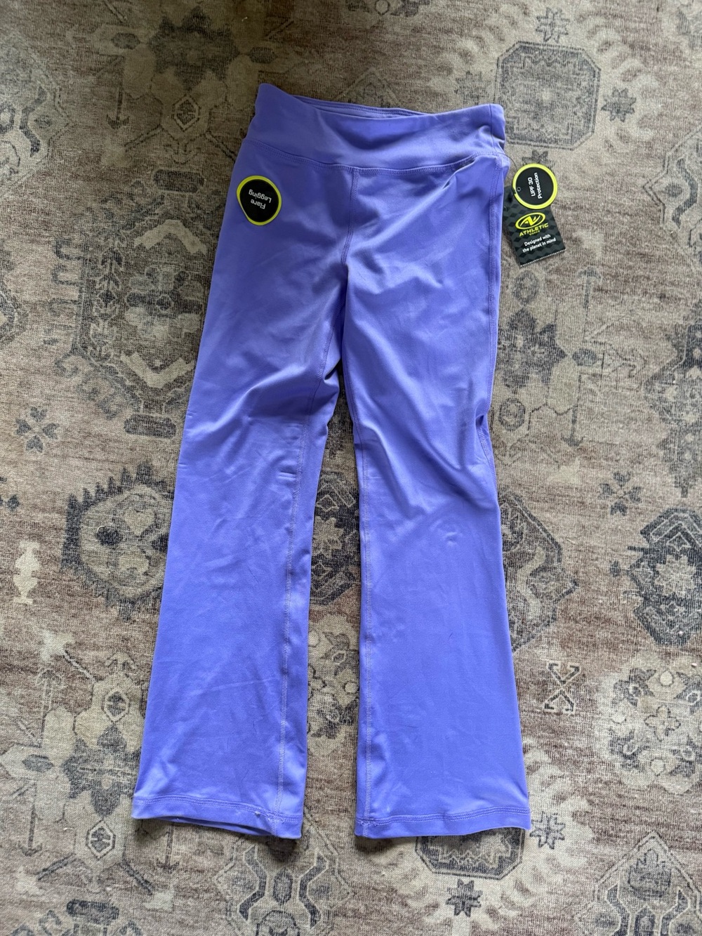 Athletic Flare Pants Girls Medium 7/8 Purple  NWT
